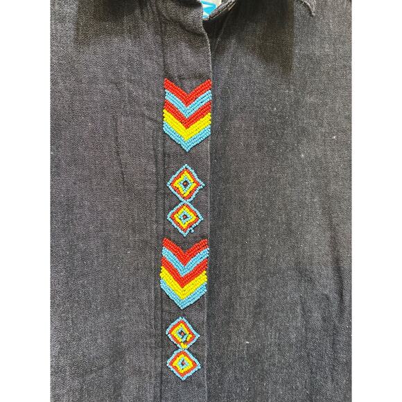 VTG Wrangler Authentic Western Apparel Womens S/M Long Sleeve with Bead Work - Picture 3 of 9
